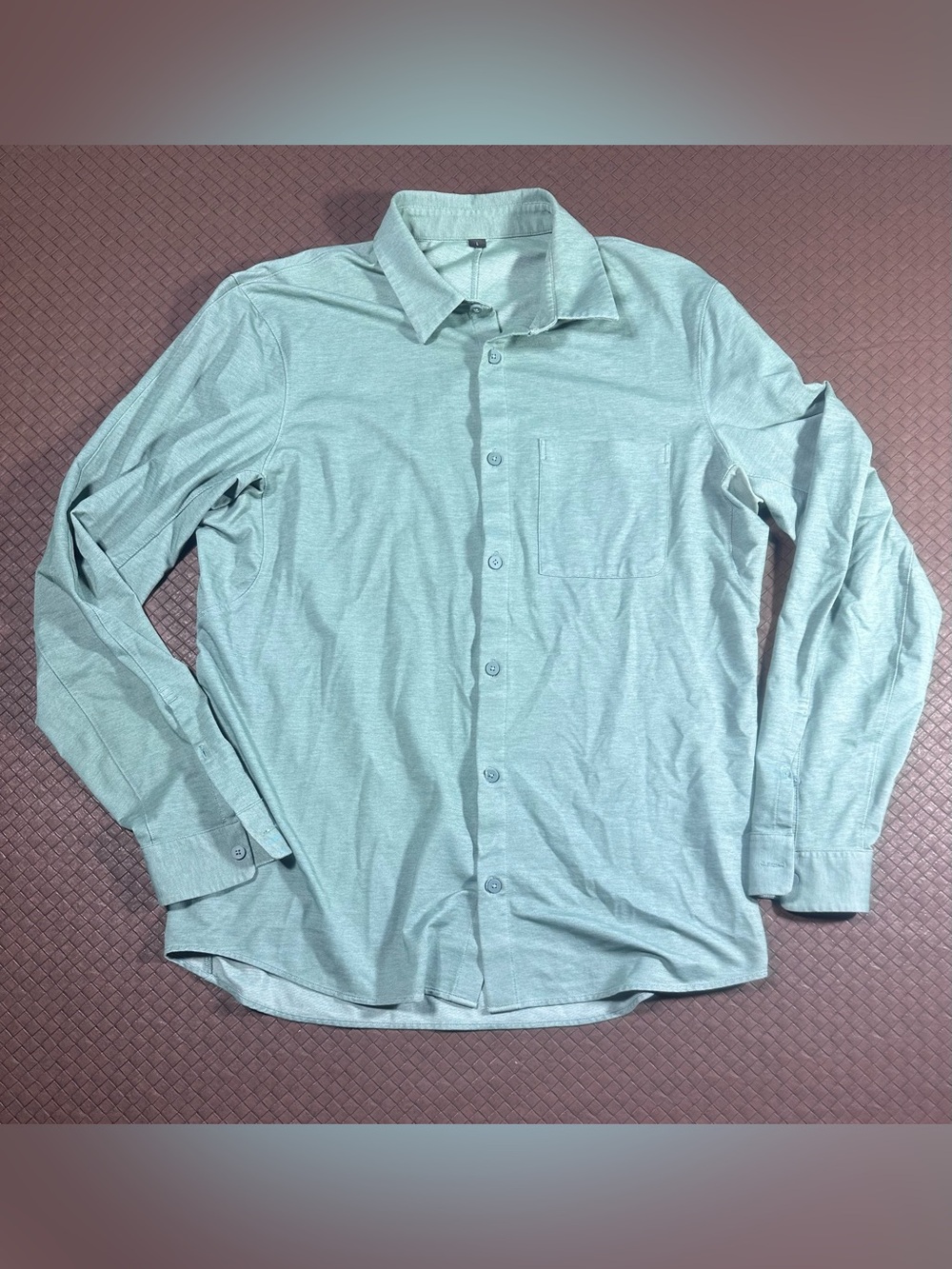 lululemon athletica Mint Green Long Sleeve Button-Down Shirt
